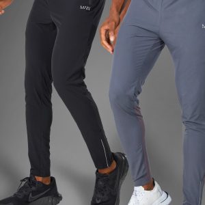 Man Active Gym 2 Pack Lightweight Tapered Jogger