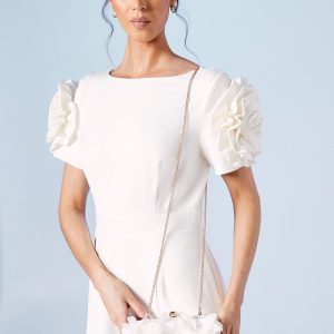 Bridal Petal Detail Clutch Bags