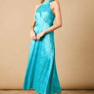 Bias Halterneck Midi Dress