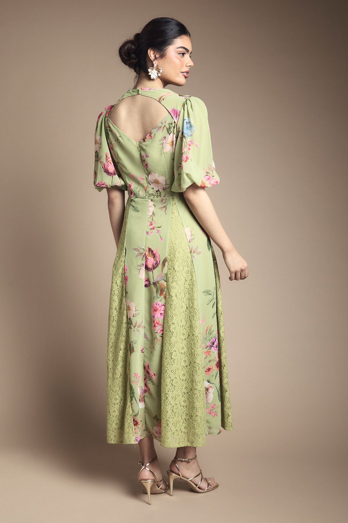 Lace Fit and Flare Midi Dress - Image 3