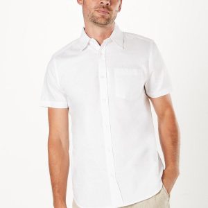 White Short Sleeve Oxford Shirt