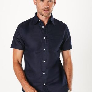 Navy Short Sleeve Oxford Shirt
