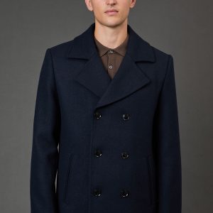 Navy Signature Wool Blend Peacoat