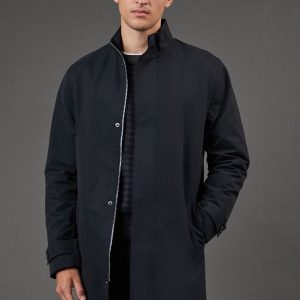 Navy Smart Funnel Neck Mac