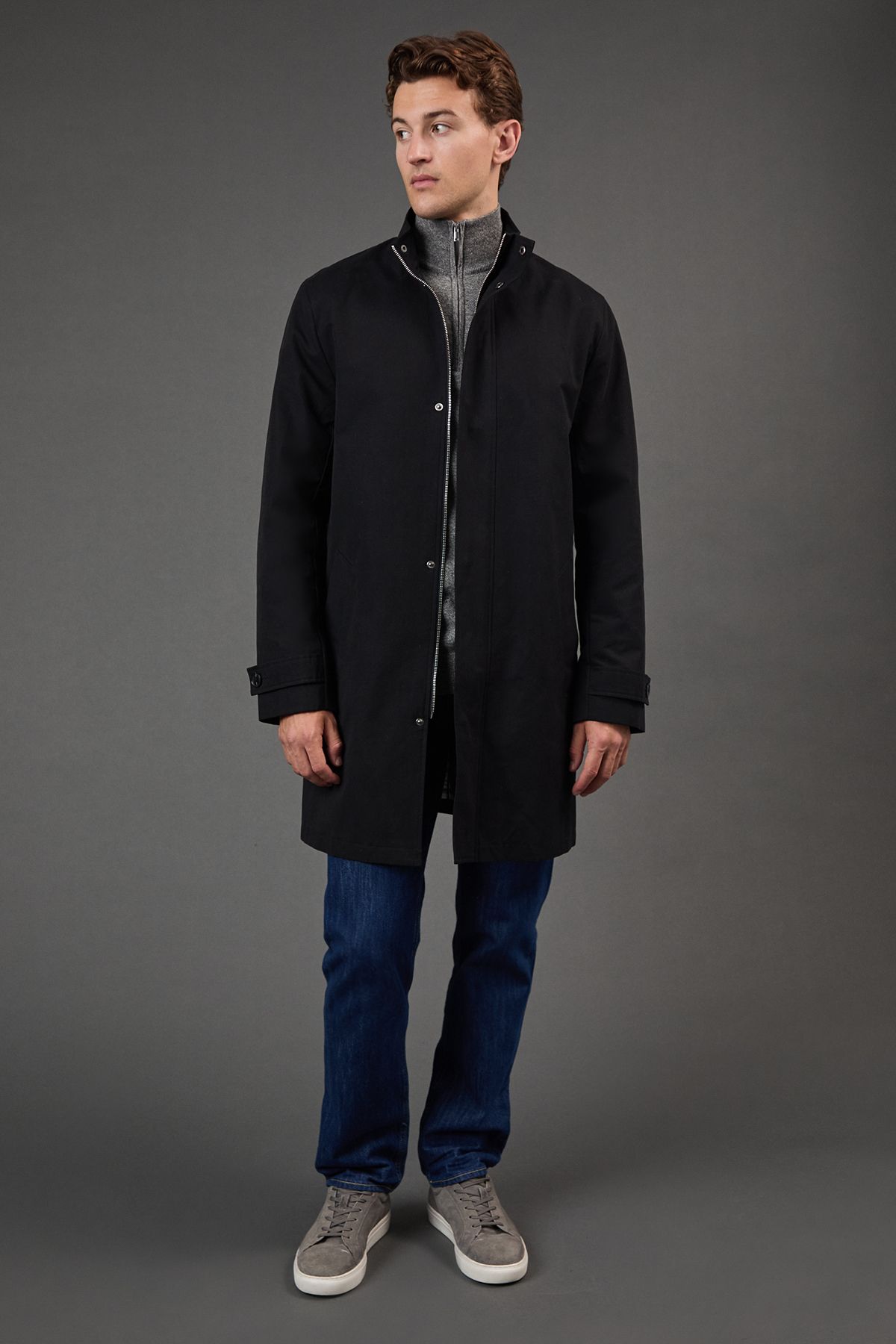 Black Smart Funnel Neck Mac - Image 2