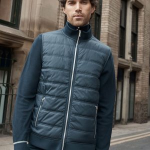 Navy Hybrid Padded Jacket