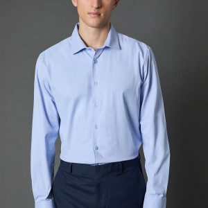 Blue Regular Fit Easy Iron Shirt