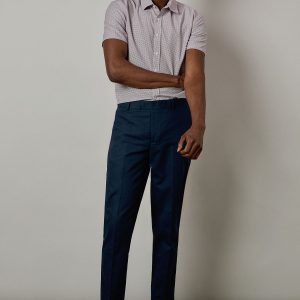 Burgundy Mosaic Print Short Sleeve Shirt