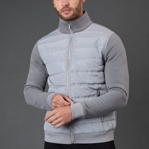 Grey Hybrid Padded Jacket