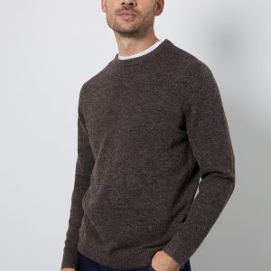 Brown Soft Crew Neck Jumper