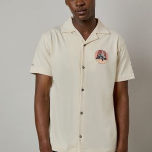 Cream Sunrise Logo Short Sleeve Shirt