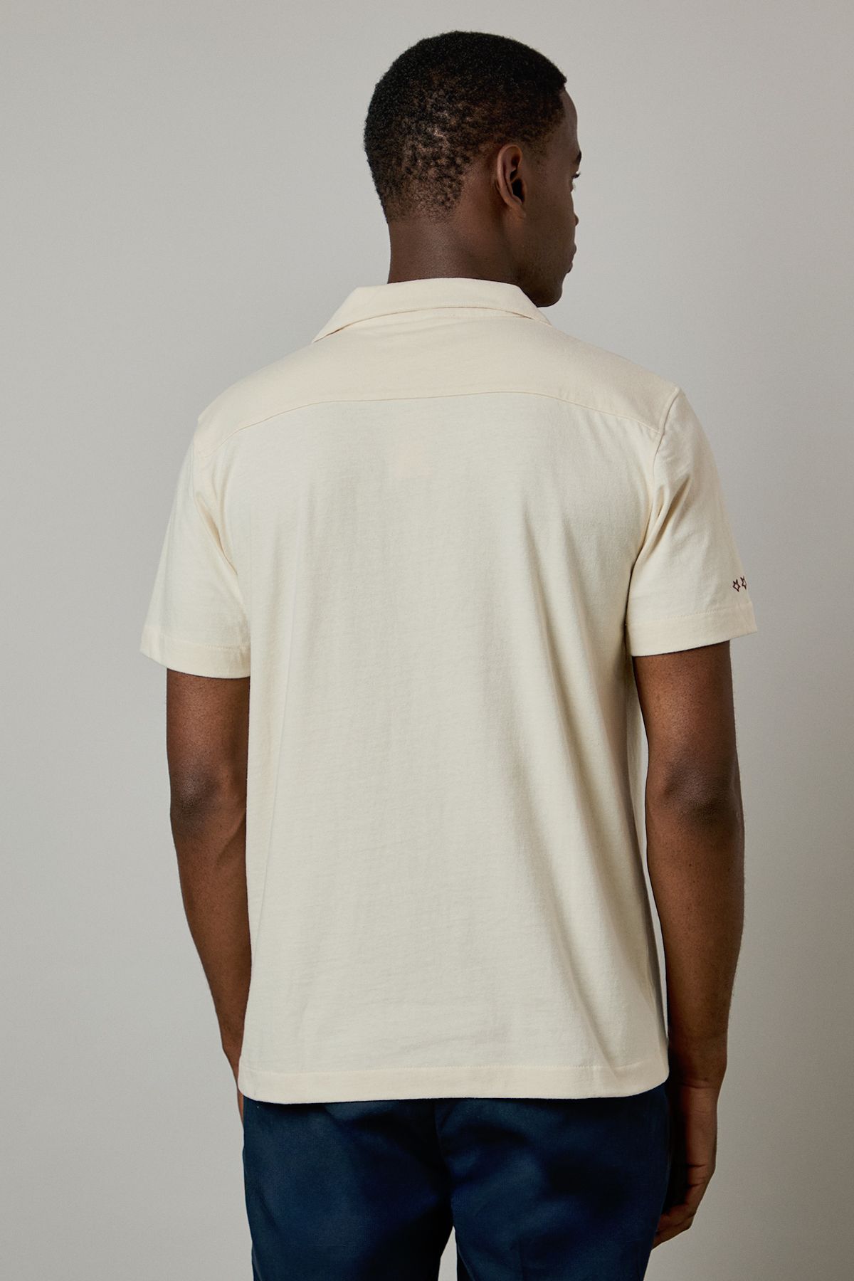 Cream Sunrise Logo Short Sleeve Shirt - Image 3