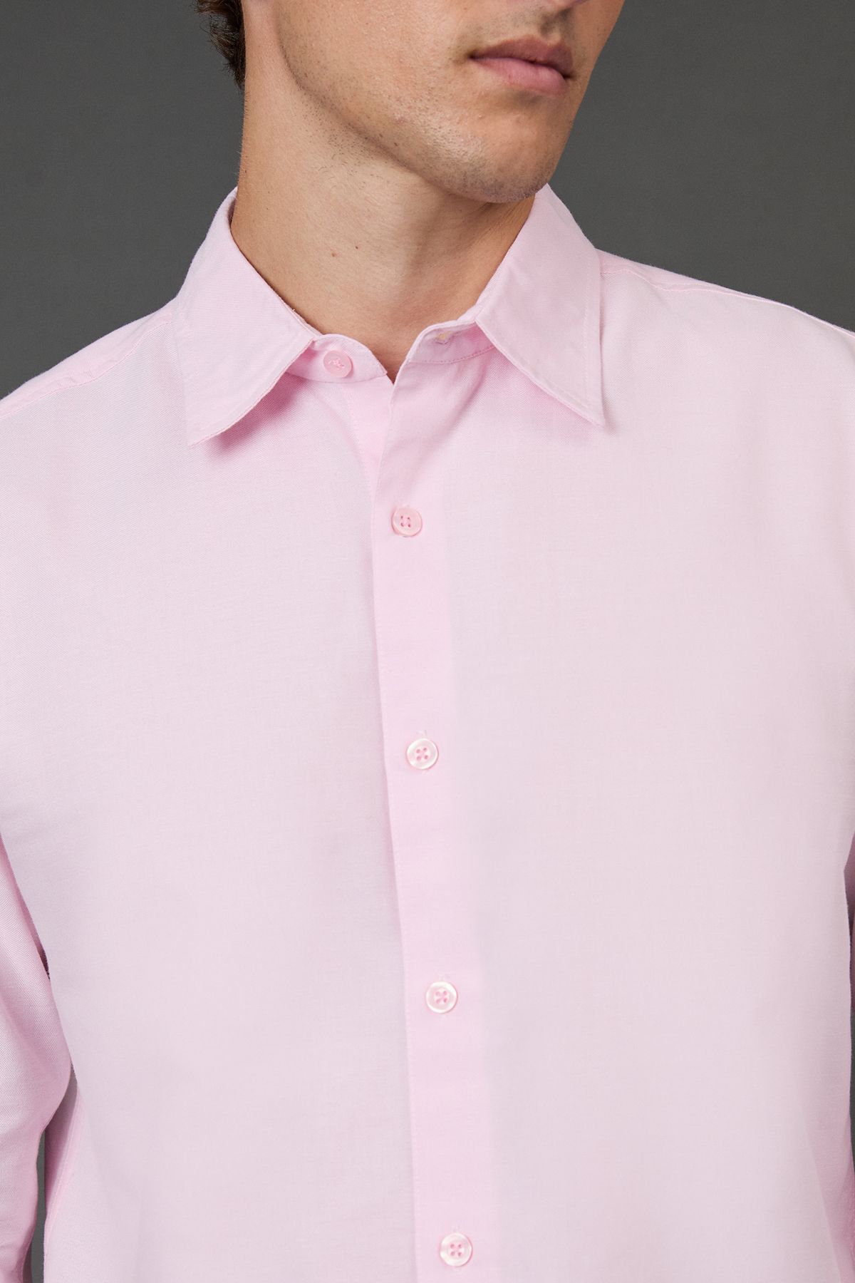 Pink Oxford Long Sleeve Shirt - Image 4