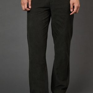 Olive Corduroy Straight Fit Trousers