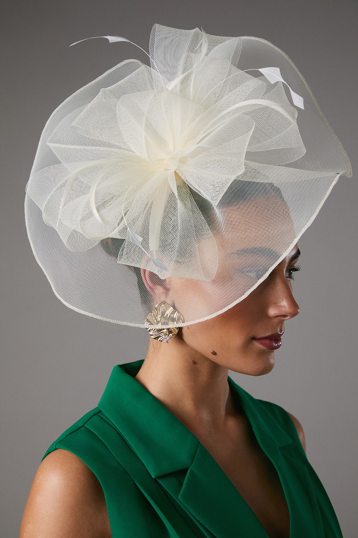 Structured Mesh Bow Flat Fascinator