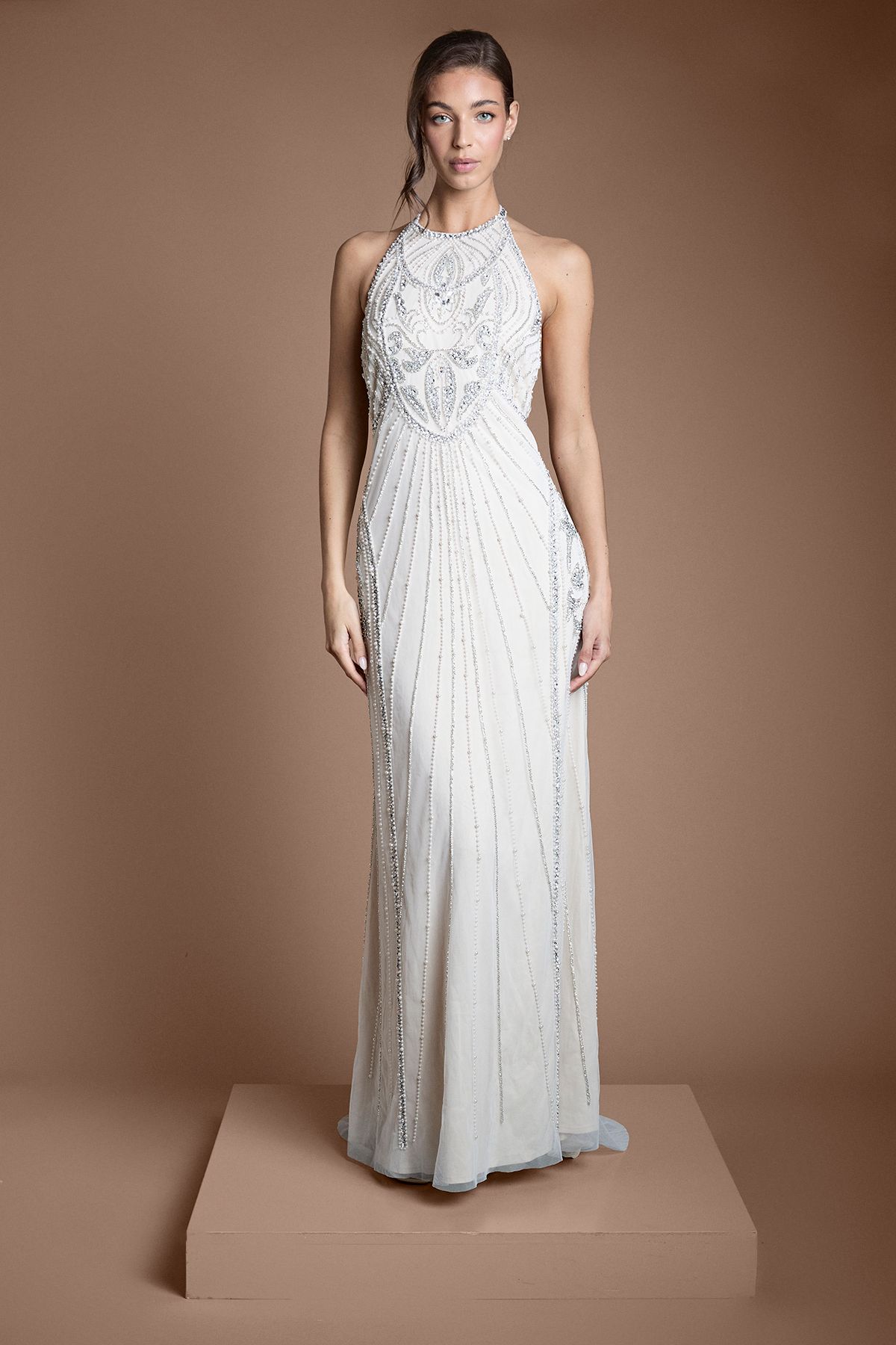 Coast Honoured Sculpting Halterneck Embellished Wedding Dress