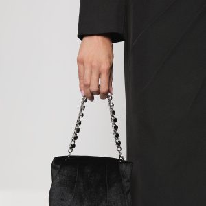 Velvet Jewelled Handle Grab Bag