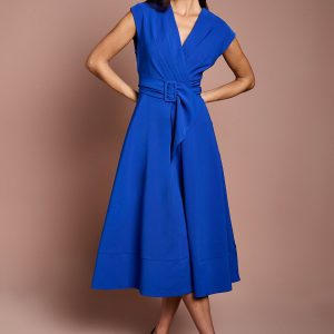 Belted Crepe Dress