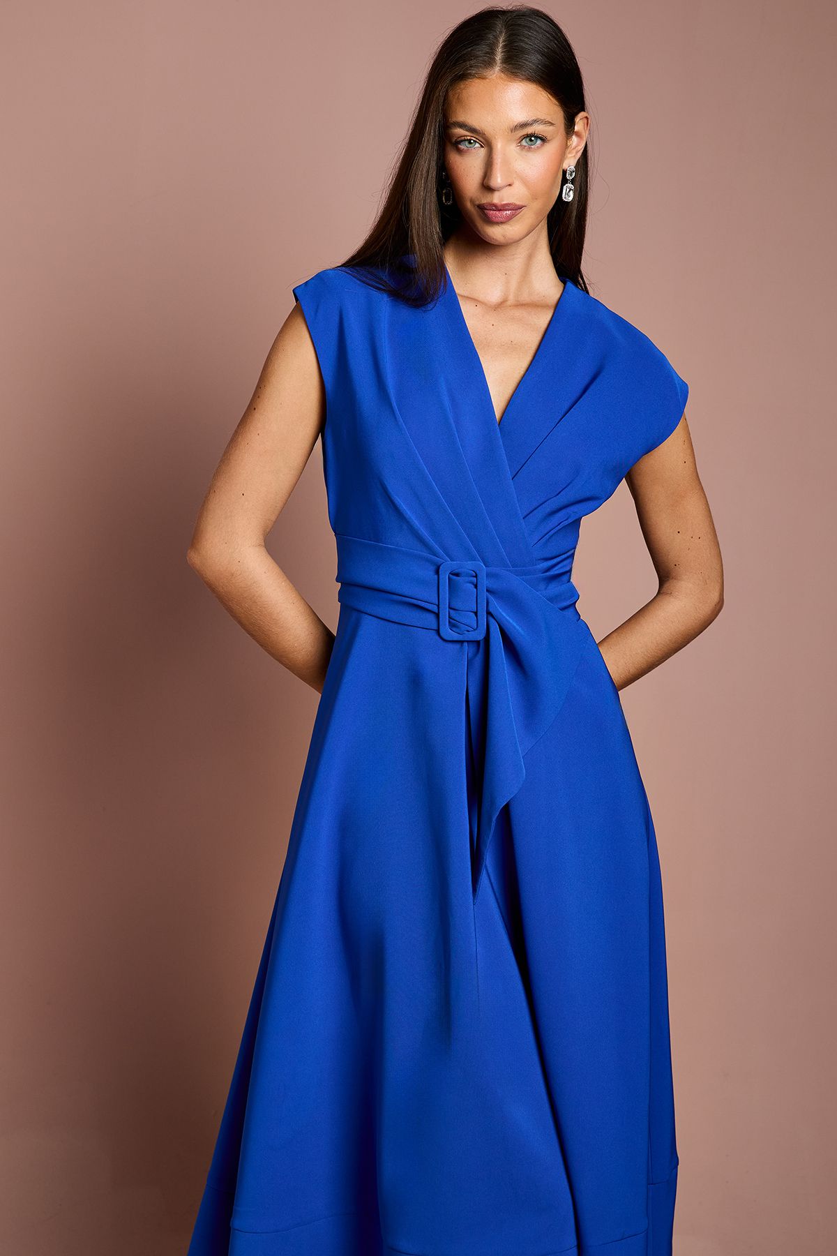 Belted Crepe Dress - Image 4