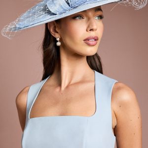 Lisa Tan Bow Detail Wide Brim Hat
