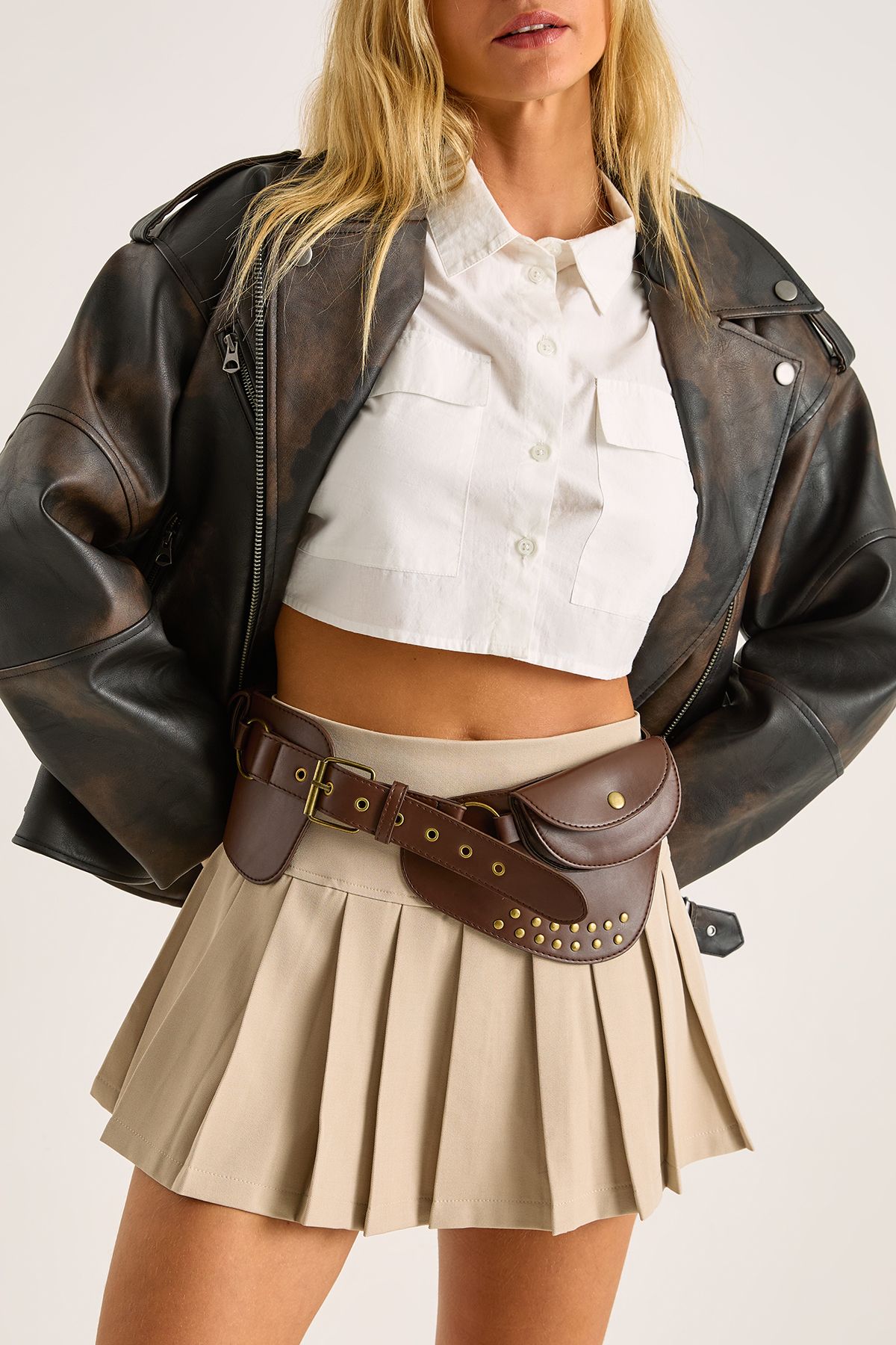 Studded Fashion Waist Belt