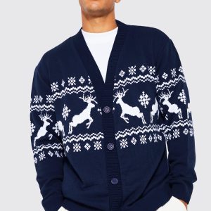 Reindeer Fairisle Christmas Cardigan