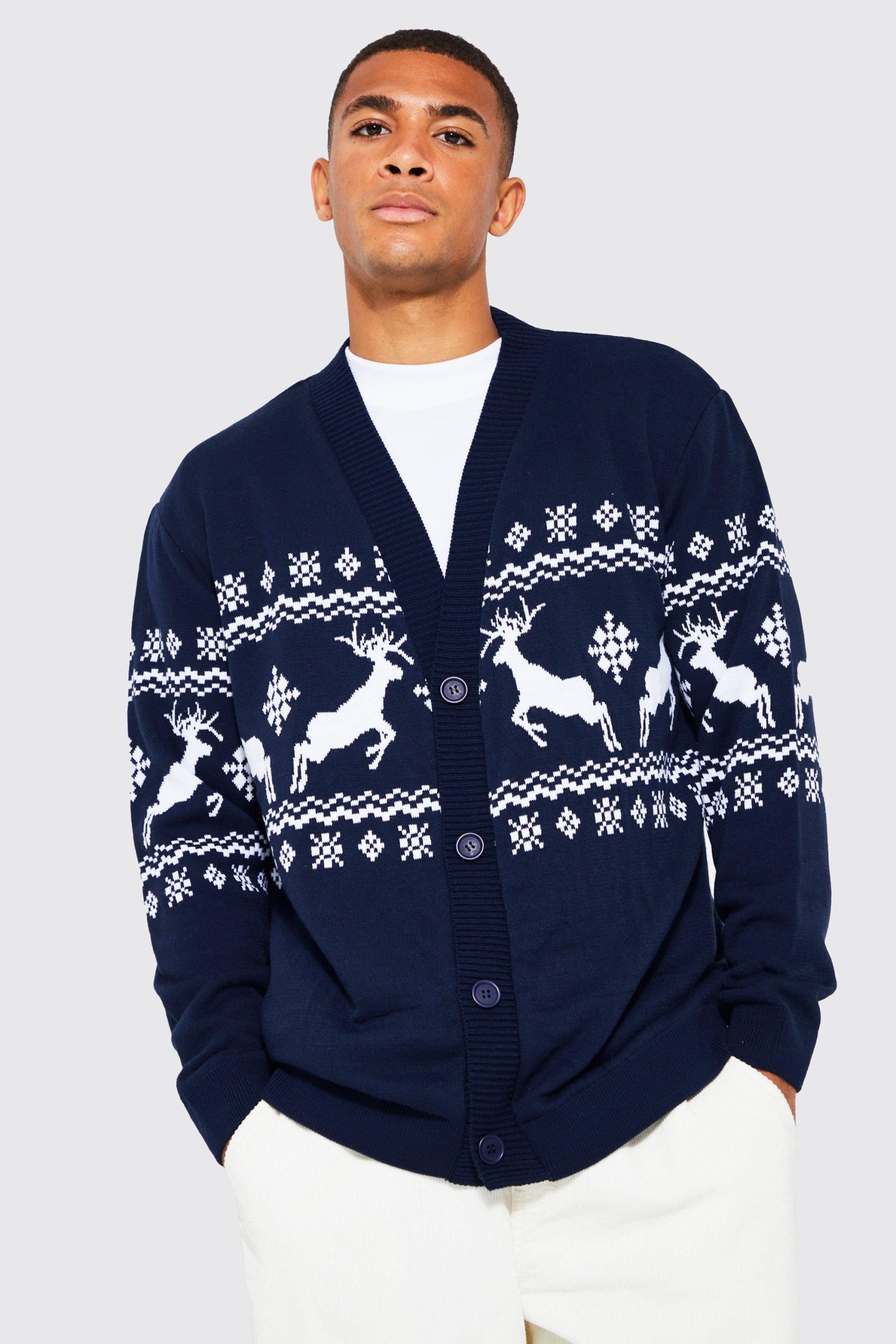 Reindeer Fairisle Christmas Cardigan