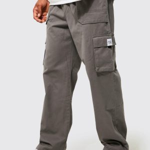 Elasticated Waist Relaxed Fit Buckle Cargo Trouser