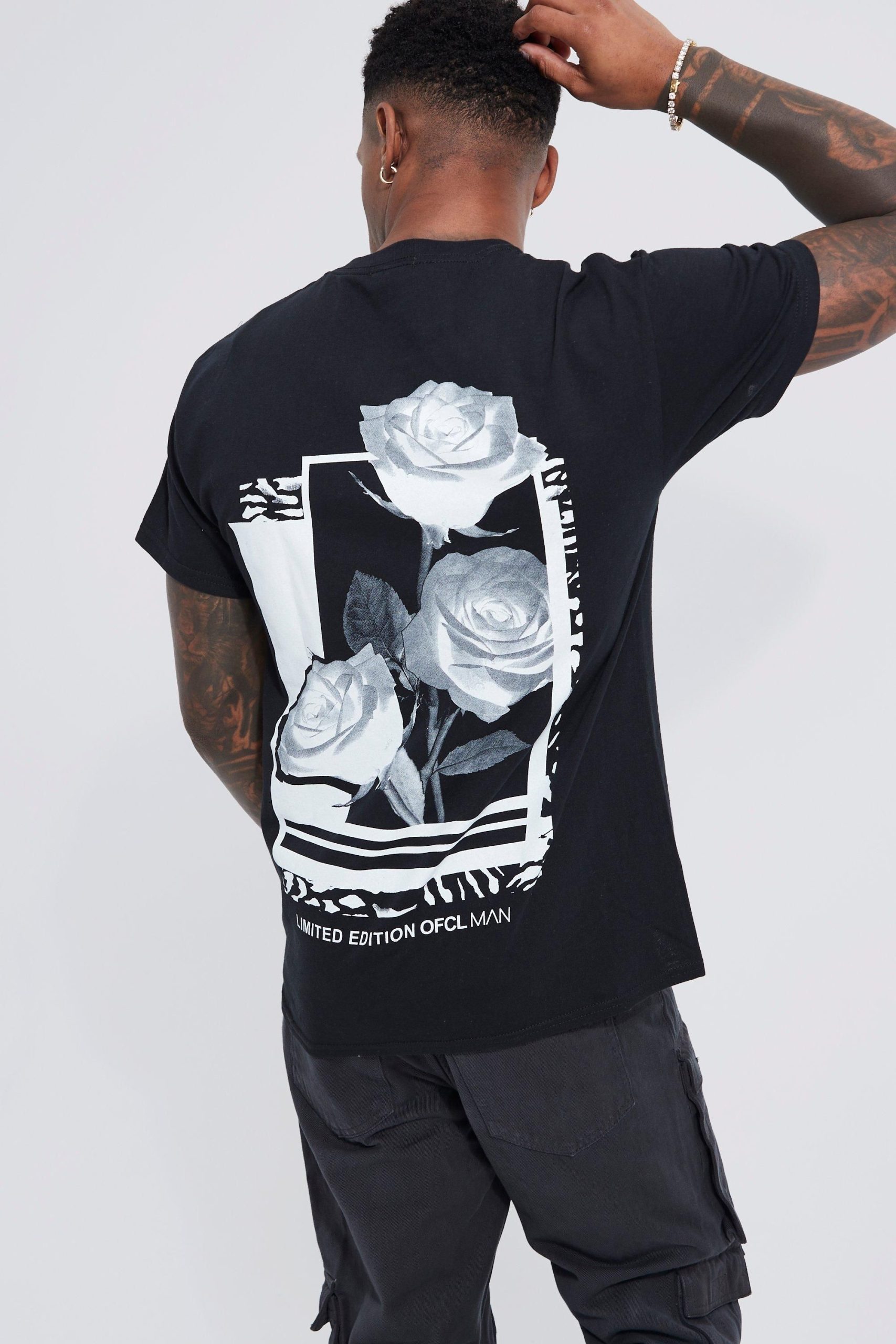 Regular Fit Rose Graphic T-shirt - Image 3