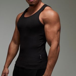 Man Active Gym Muscle Fit Ribbed Vest