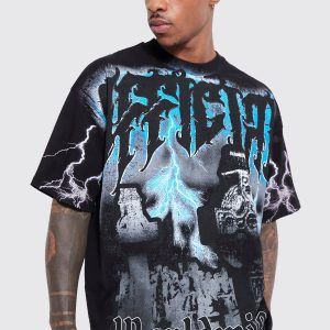 Oversized Official Gravestone Graphic T-shirt