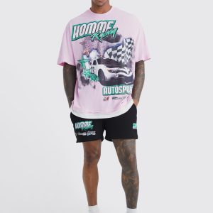 Oversized Homme Racing Faux Layer Set