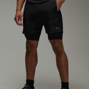 Man Active Gym 5inch 2-in-1 Regular Fit Short