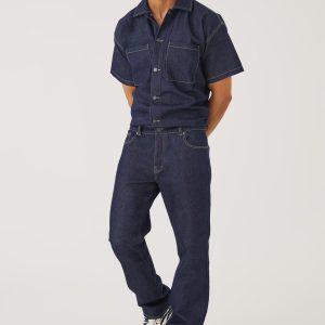 Relaxed Fit Denim Jumpsuit