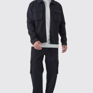 Regular Fit Twill Cargo Overshirt & Trouser