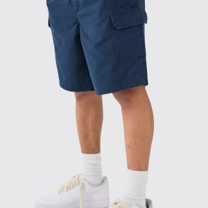 Relaxed Fit Elasticated Waist Cargo Shorts