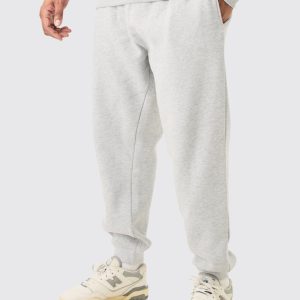 Plus Basic Slim Fit Joggers In Grey Marl