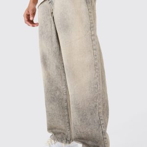 Baggy Rigid Tinted Washed Denim Jeans