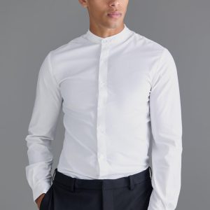 Slim Fit Grandad Collar Shirt