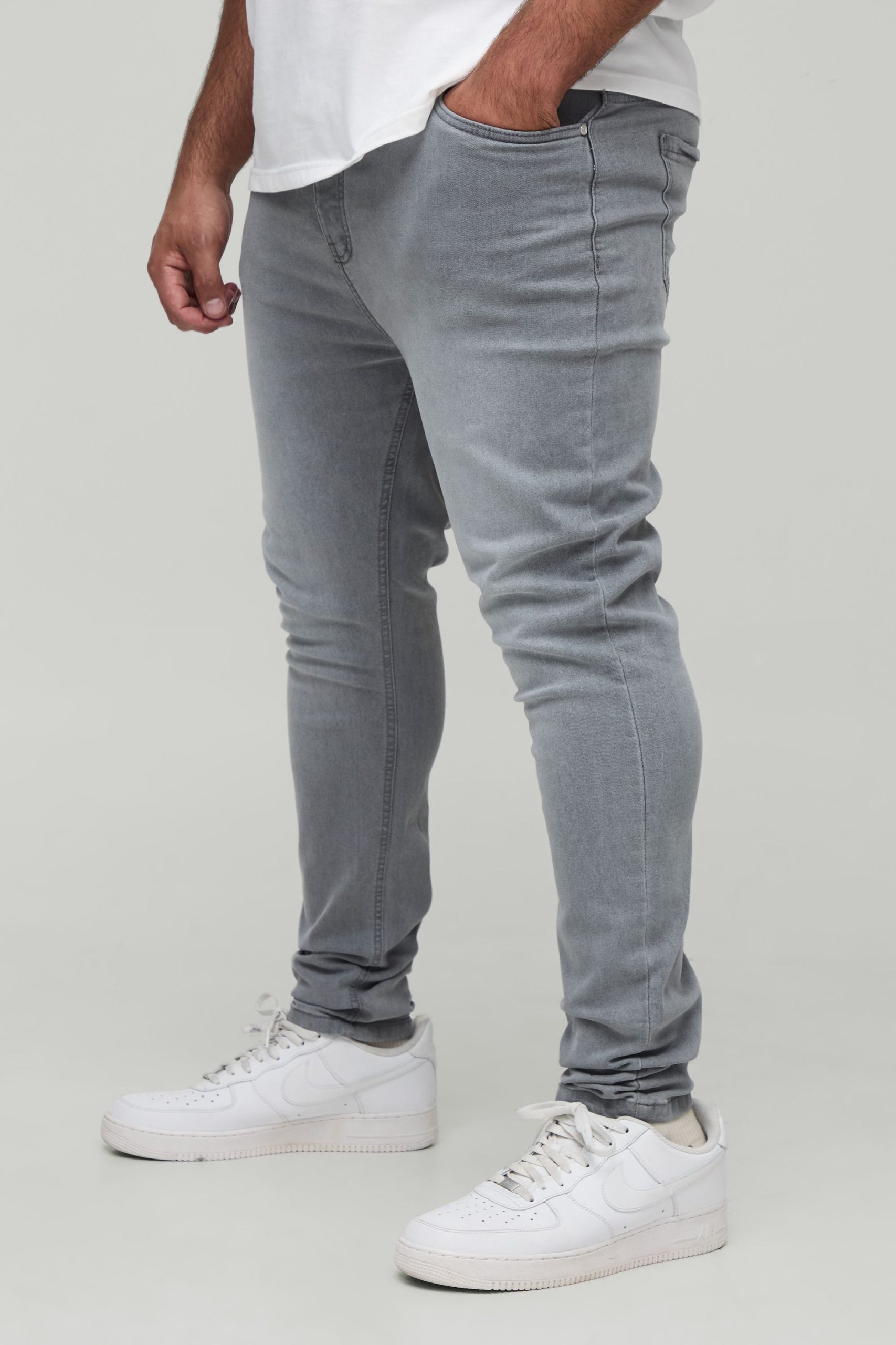 Plus Super Skinny Ripped Stretch Jeans