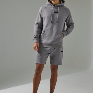 Regular Fit Man Active Hoodie & Short Tracksuit