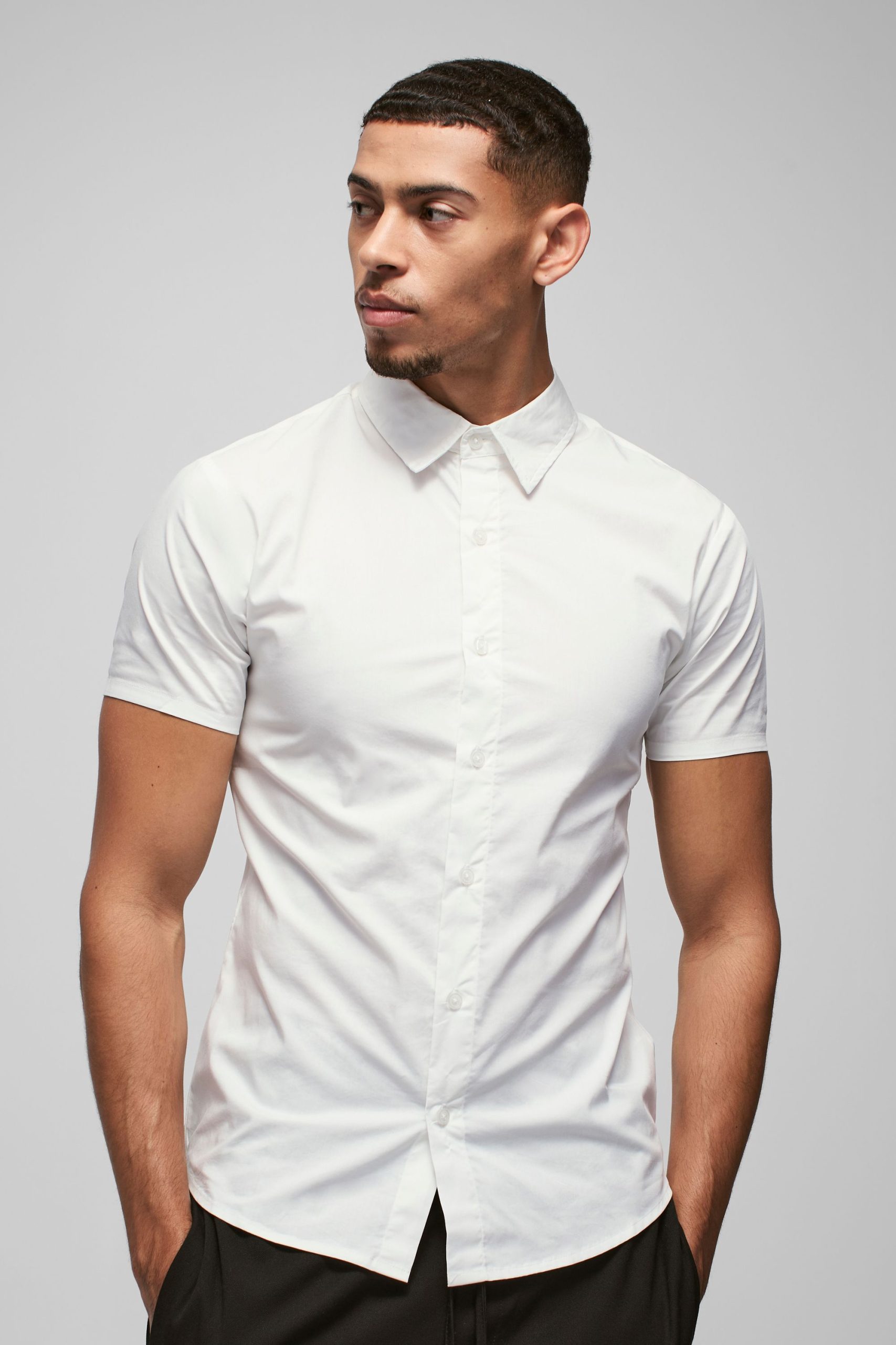 Short Sleeve Stretch Fit Shirt