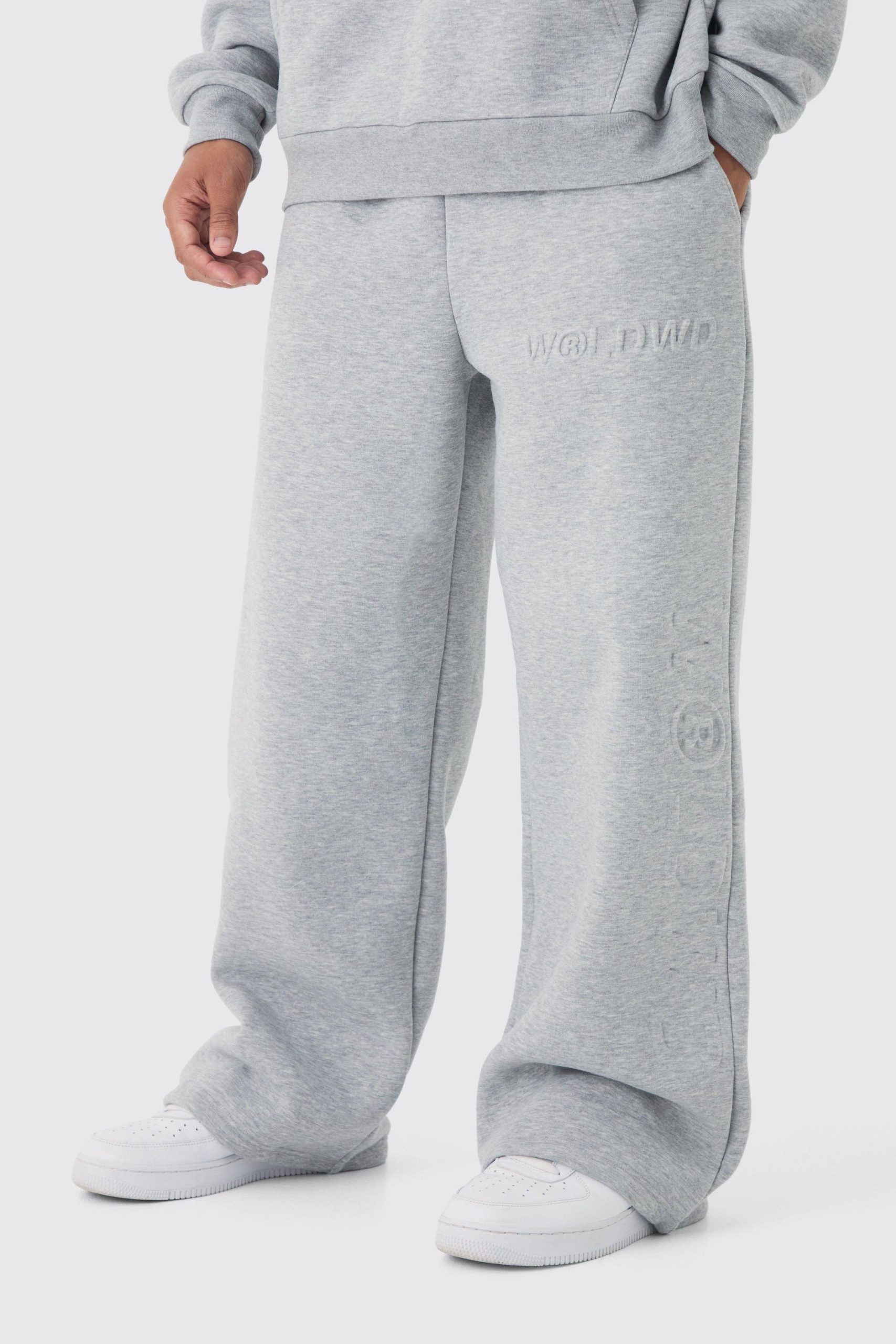 Embossed Worldwide Wide Leg Jogger