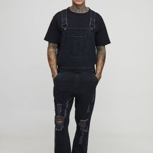 Tall Straight Leg Distressed Dungarees