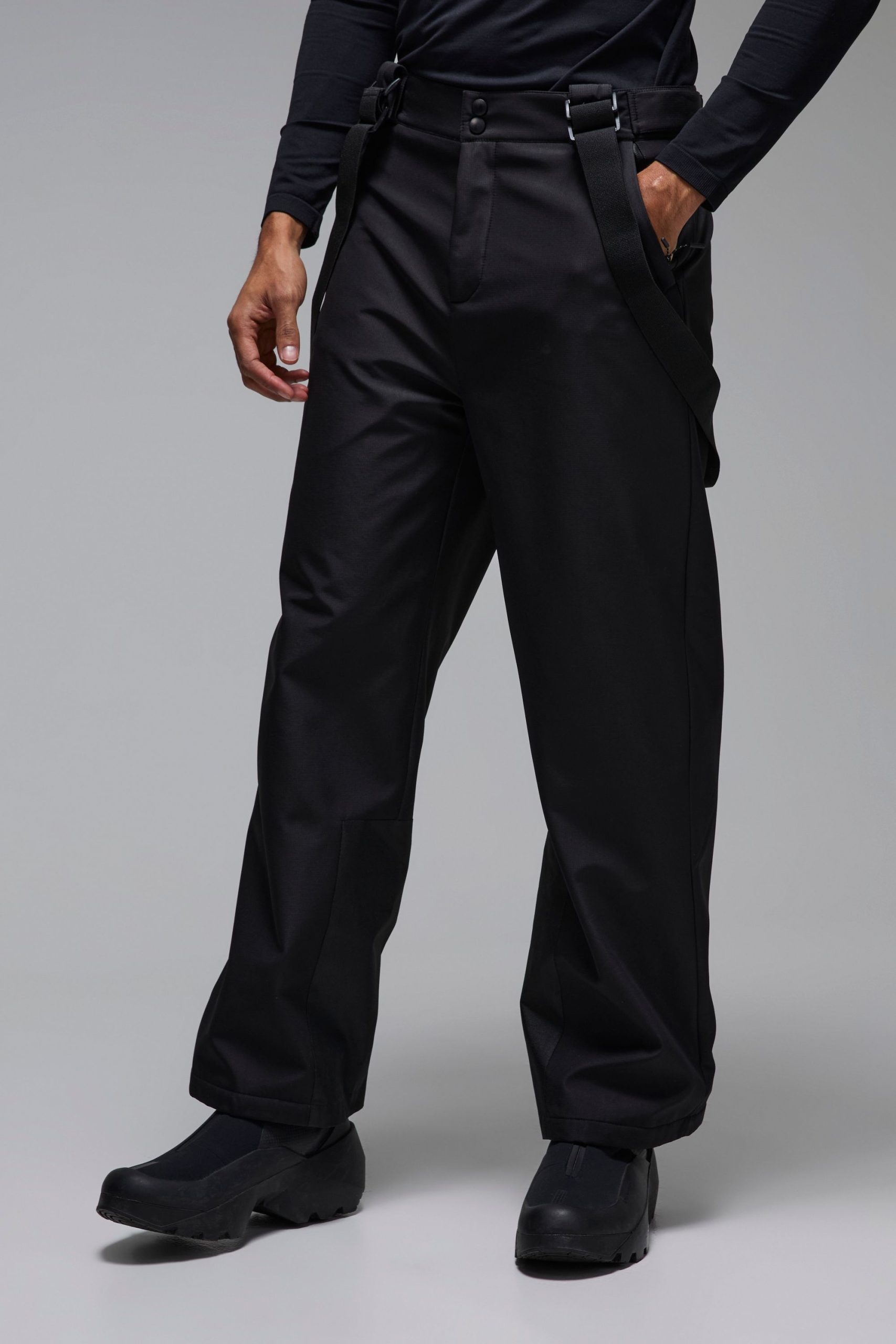 Man Active Detachable Strap Ski Trousers