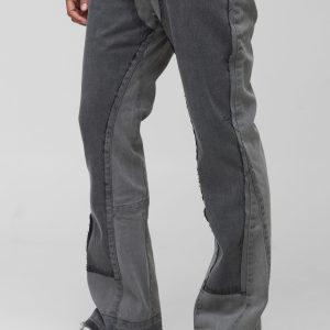 Slim Rigid Flare Carpenter Distressed Denim Jeans