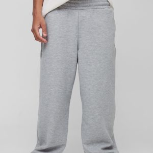 Wide Leg Abstract Printed Double Waistband Joggers