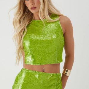 Sequin Racer Top