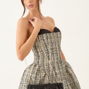 Ruched Sequin Clutch Bag