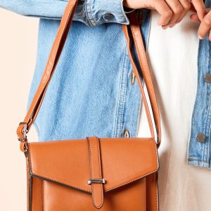 Paris Faux Leather Adjustable Strap Crossbody Bag